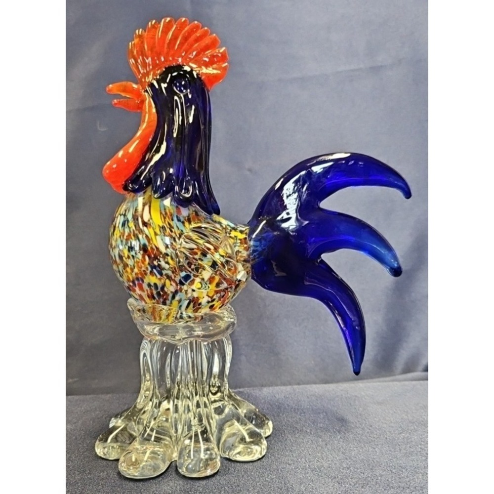 Vintage Glass Confetti‎ Rooster Unmarked
